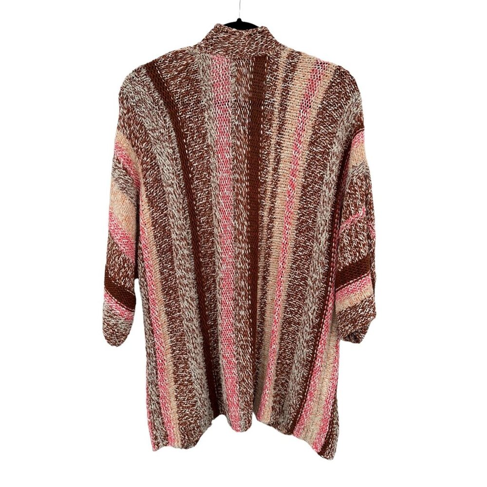 J. Jill Women's Striped Open Cardigan Sweater Western Cowgirl Relaxed Small - Picture 5 of 9